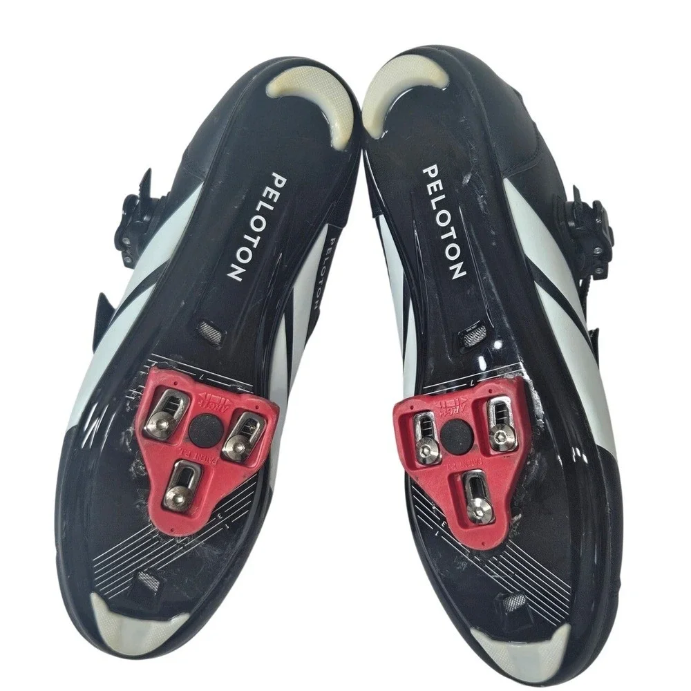 Peloton Cycling Shoes Black Red Size 48 Mens 10 Womens‎ 12 Road Bike Spin Shoe